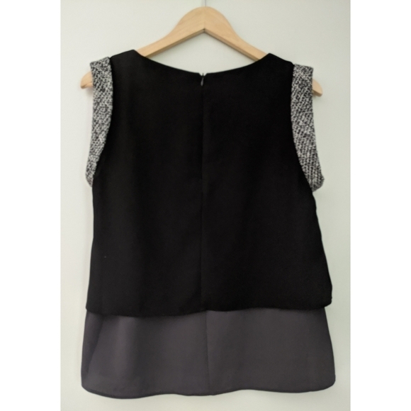 C. Luce Black and Grey Sleeveless Top - Picture 2 of 6